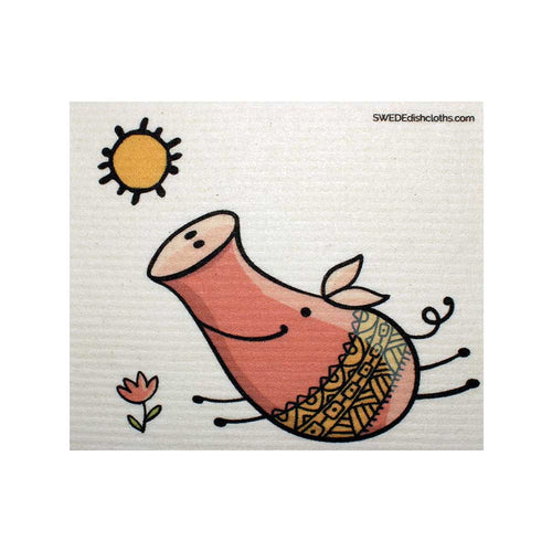 Eco-friendly SWEDE Dish Cloth - Pig in Sun - Mandi at Home