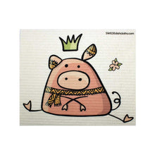 Load image into Gallery viewer, Eco-friendly SWEDE Dish Cloth - Sitting Pig - Mandi at Home