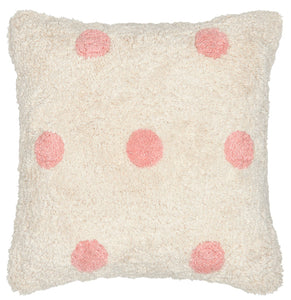 Pink Spot Shag Cushion with Insert - Castle & Things - Mandi at Home