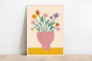 Flower Vase Print - A4 - Mandi at Home