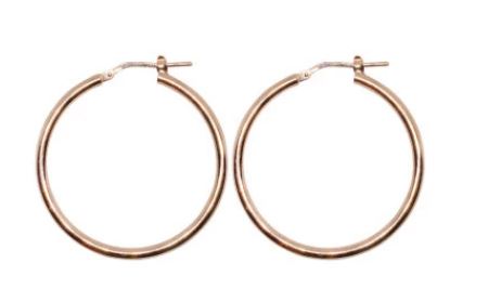 30mm rose gold hoop outlet earrings