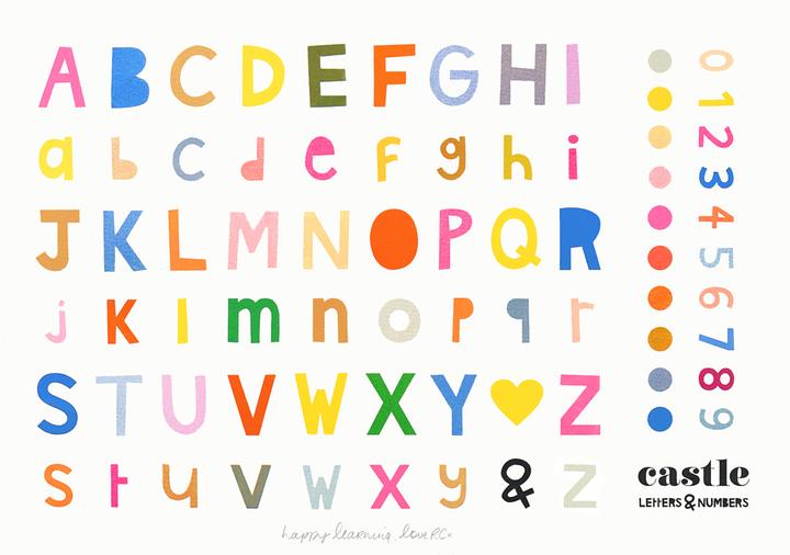 ABC'S Happy Learning - Alphabet Print by Castle & Things - Mandi at Home