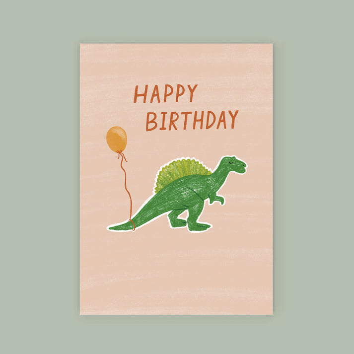 Dinosaur Happy Birthday Card - Mandi at Home