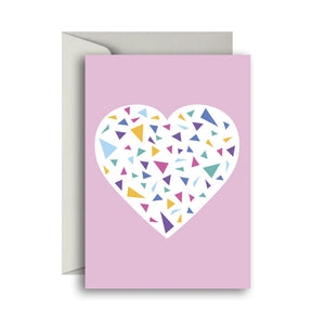 Pink Heart Greeting Card - sprout and sparrow - Mandi at Home
