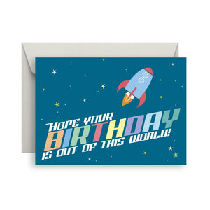Out of This World Birthday Greeting Card - sparrow and sprout - Mandi at Home