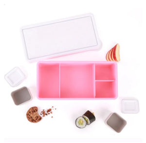 Lunch Box - Pink Base White Lid - Love Mae - Mandi at Home