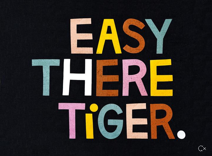 Easy There Tiger Art Teatowel - Mandi at Home