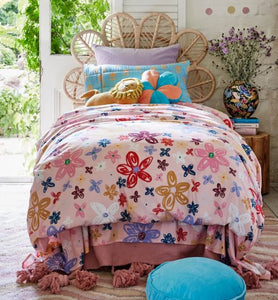 Pansy Cotton Quilt Cover - Single - Mandi at Home