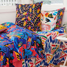 Load image into Gallery viewer, Kip &amp; Co x Ken Done Parrot Party Kantha Cushion - Mandi at Home
