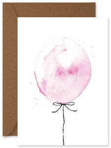 Pink Balloon - Little Hoothoot Card - Mandi at Home