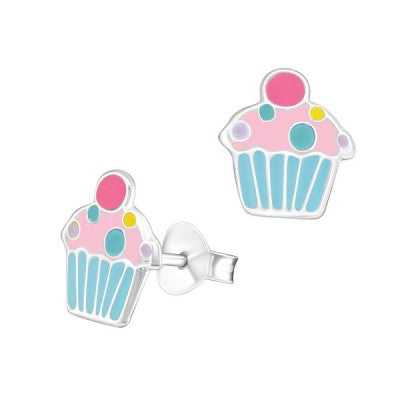 Enamel Cup Cake Sterling Silver Studs - Mandi at Home