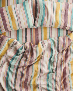 Hat Trick Woven Stripe Linen Pillowcases - 2P Std Set - Mandi at Home