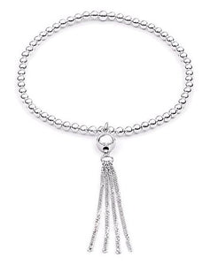 Sterling Silver Tassel Bracelet - Mandi & Co