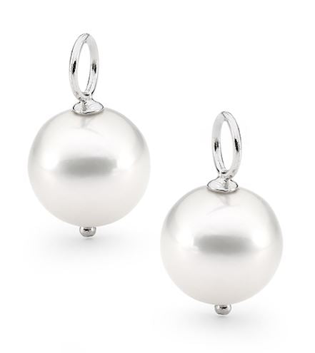 Sterling Silver White Edison Round Freshwater Pearl Interchangeable Cap - Ikecho - Mandi at Home