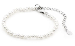 White Freshwater Pearl Baby Bracelet - Mandi at Home