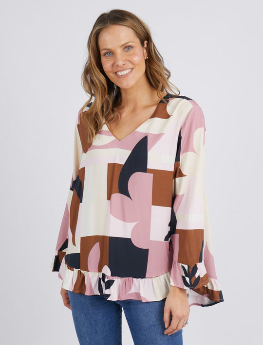 Elm Abstraction Blouse - Mandi at Home