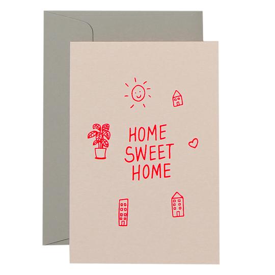 Home Sweet Home - Neon Coral on Blush - Mandi at Home