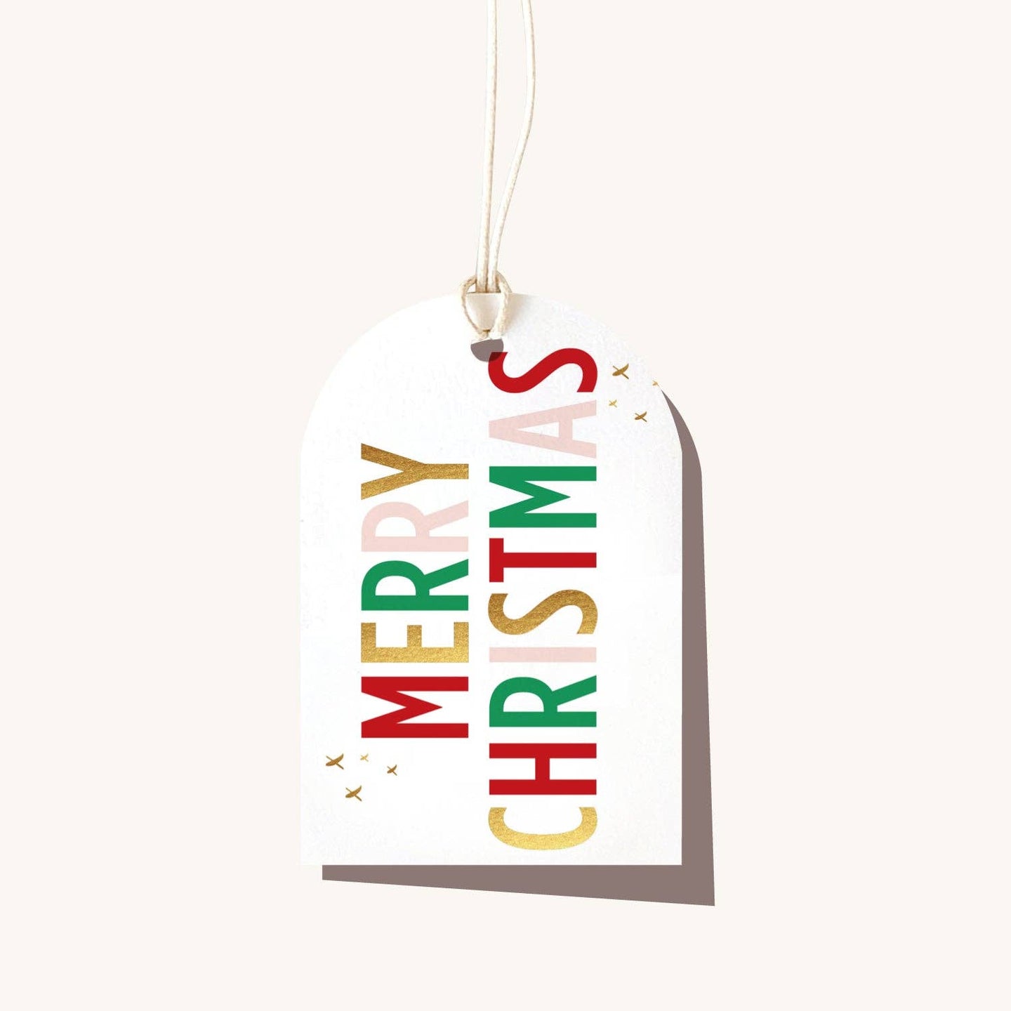 Merry Christmas Single Luxe Gift Tag - Elm Paper - Mandi at Home