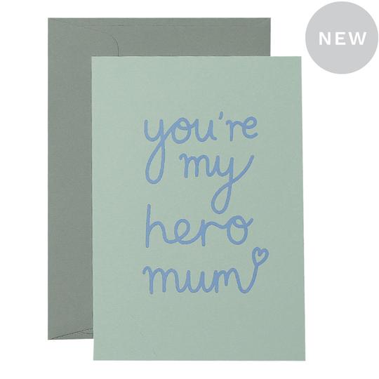 Hero Mum Card - Candy Pink on Black Card - Mandi at Home