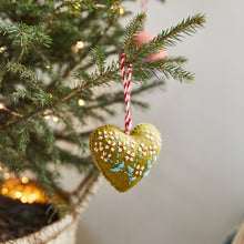 Load image into Gallery viewer, Holly Heart Felt Decoration - Mandi at Home