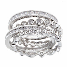 Load image into Gallery viewer, Madonna Stack Ring - CZ and Sterling Silver - Mandi at Home