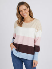 Load image into Gallery viewer, Nellie Stripe Knit - Choc - Mandi at Home
