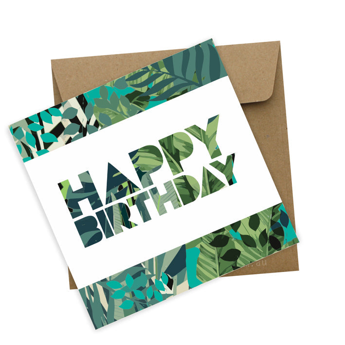 Greeting Card - Tropical Happy Birthday - Riley Burnett - Mandi at Home