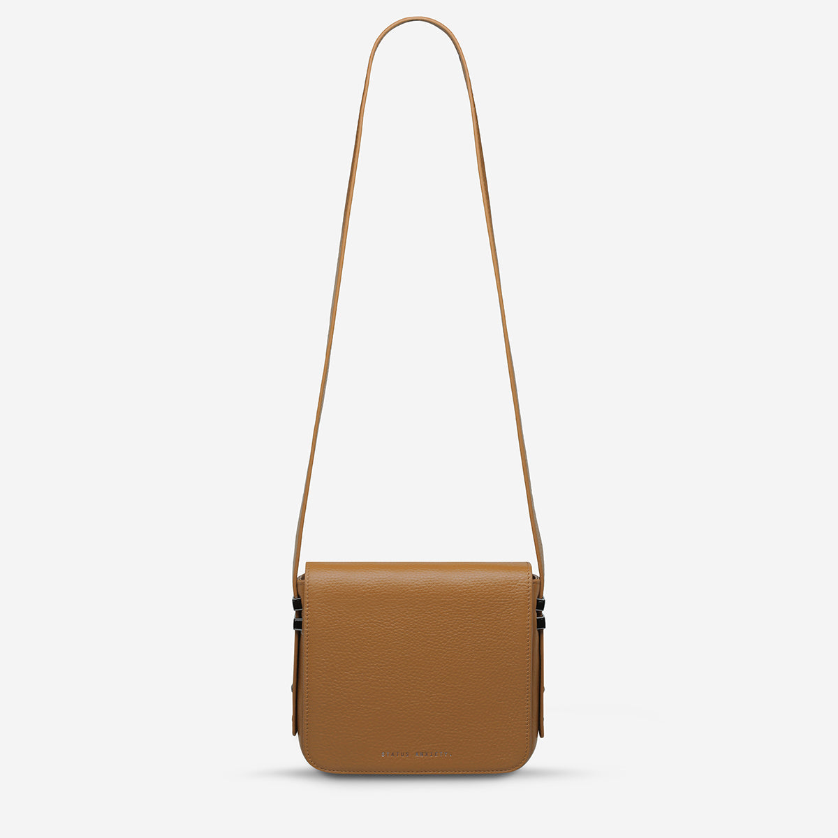 Want To Believe Tan Leather Bag - Status Anxiety - Perth Stockist