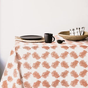 Bottlebrush Organic Cotton Tablecloth - Ochre - Mandi at Home