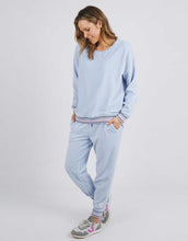 Load image into Gallery viewer, Elm Silvana Velour Crew Sweater - Sky - Mandi at Home